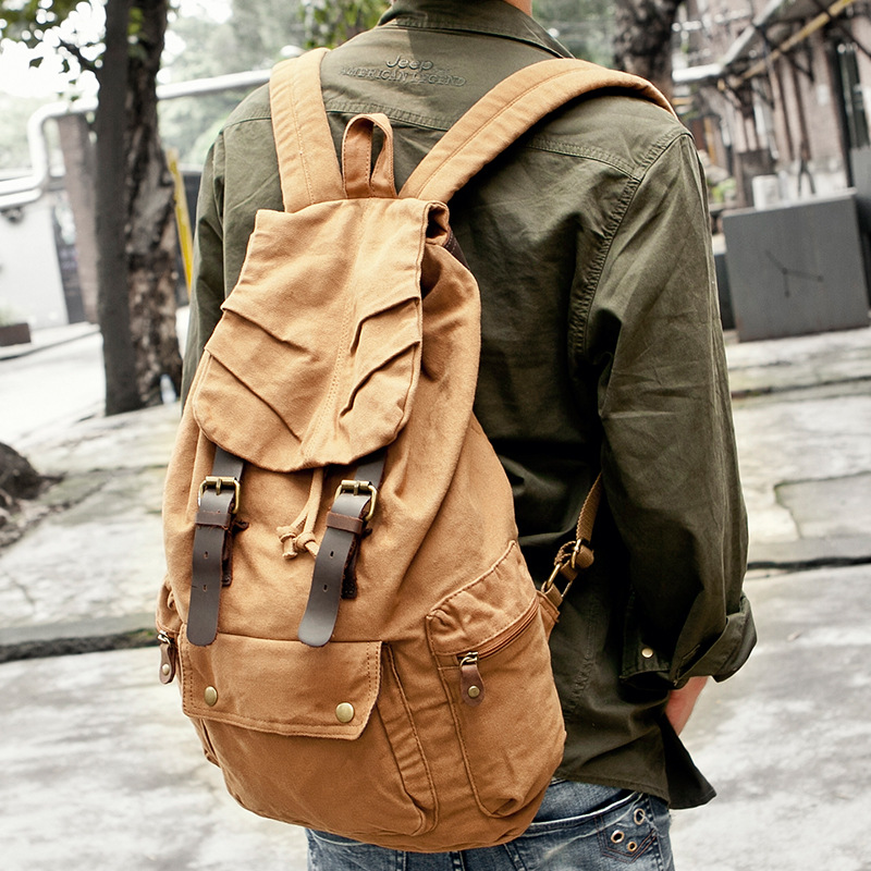 Canvas Backpack Casual - Large Capacity Canvas Backpack Breathable Lightweight