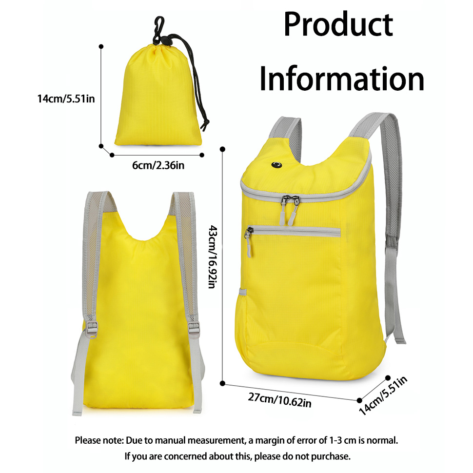 Lightweight Nylon Outdoor Spor - Foldable Backpack Small ulasan dan harga