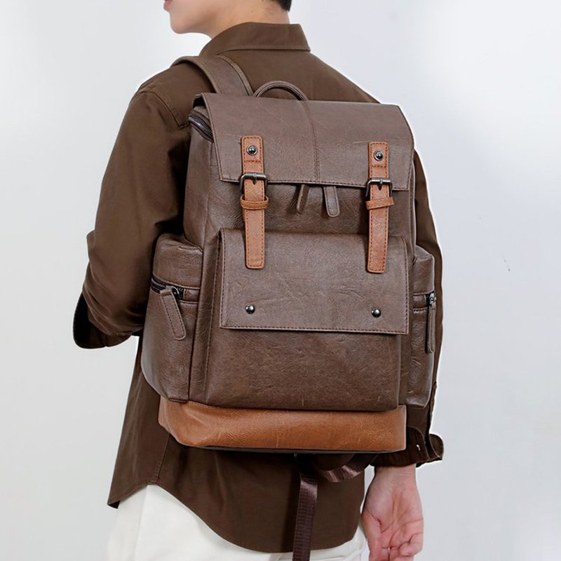 New Vintage Men's Leather Back - Leather Backpack Vintage ulasan dan harga