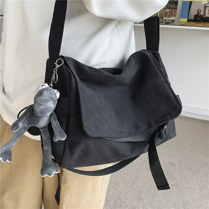 Solid Color Flip Cover Canvas  - Canvas Backpack Casual ulasan dan harga