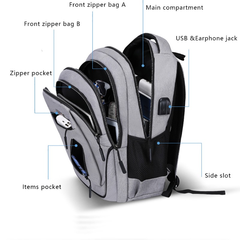 Large Capacity Backpack Men La - Laptop Backpack 15.6 ulasan dan harga