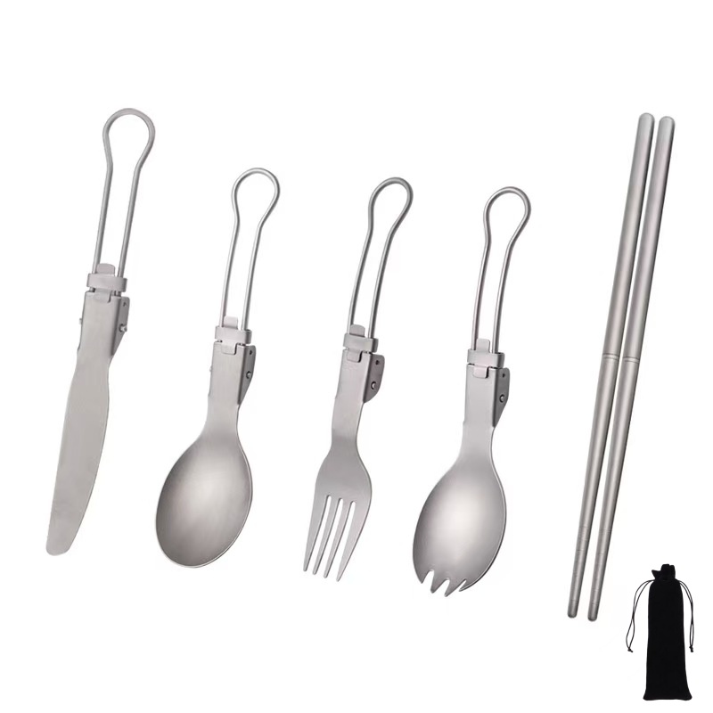 Titanium Foldable Utensil Set  - Foldable Backpack Small ulasan dan harga