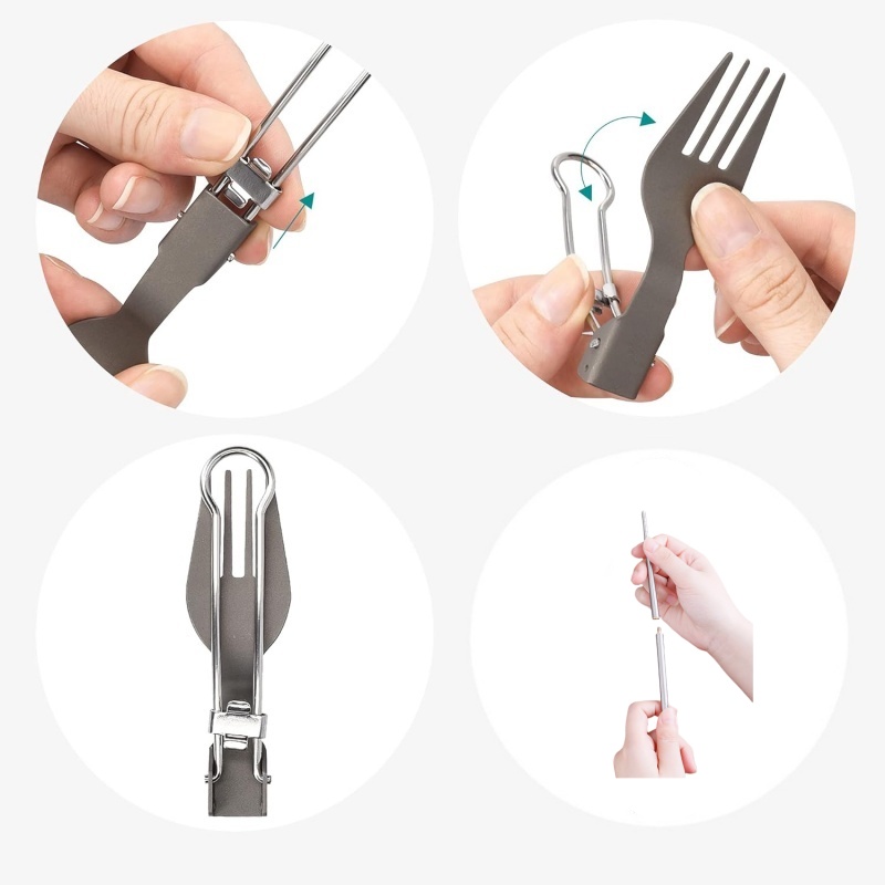 Titanium Foldable Utensil Set  - Foldable Backpack Small ulasan dan harga