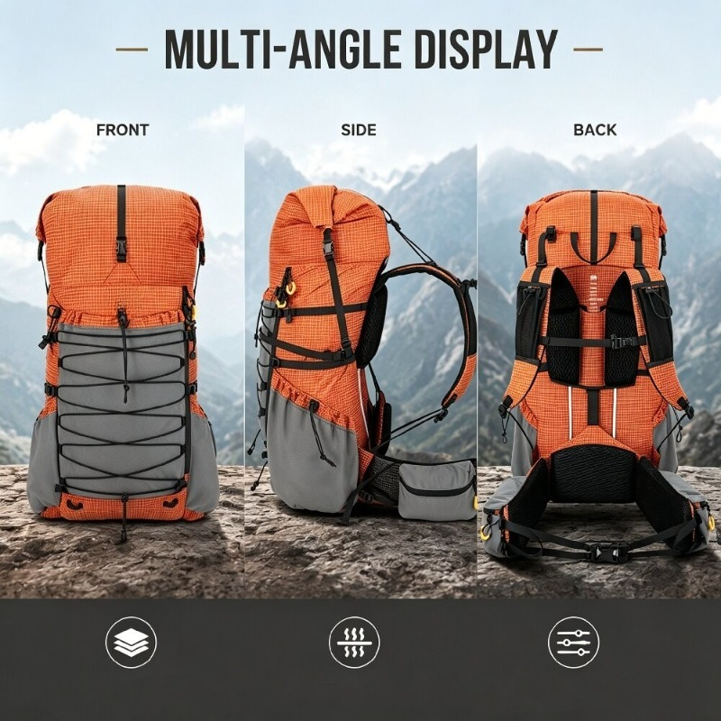 70L Lightweight Internal Frame - Rain Cover Backpack ulasan dan harga