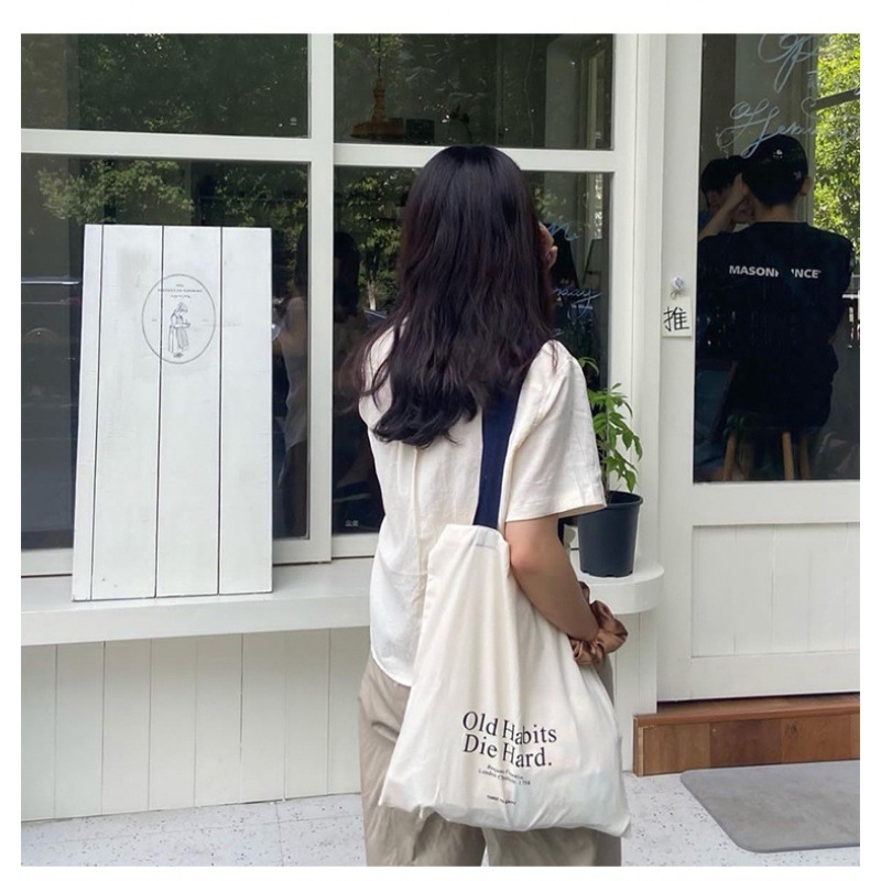 Simple Letter Large-capacity S - Canvas Backpack Casual ulasan dan harga